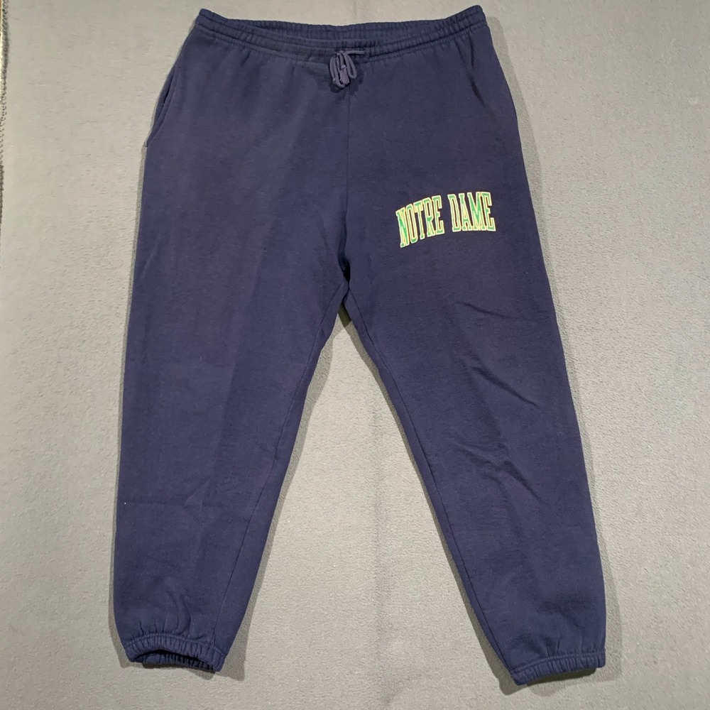 Wolf Athletic Notre Dame Sweatpants Men XL Navy Blue Joggers NCAA College Sport